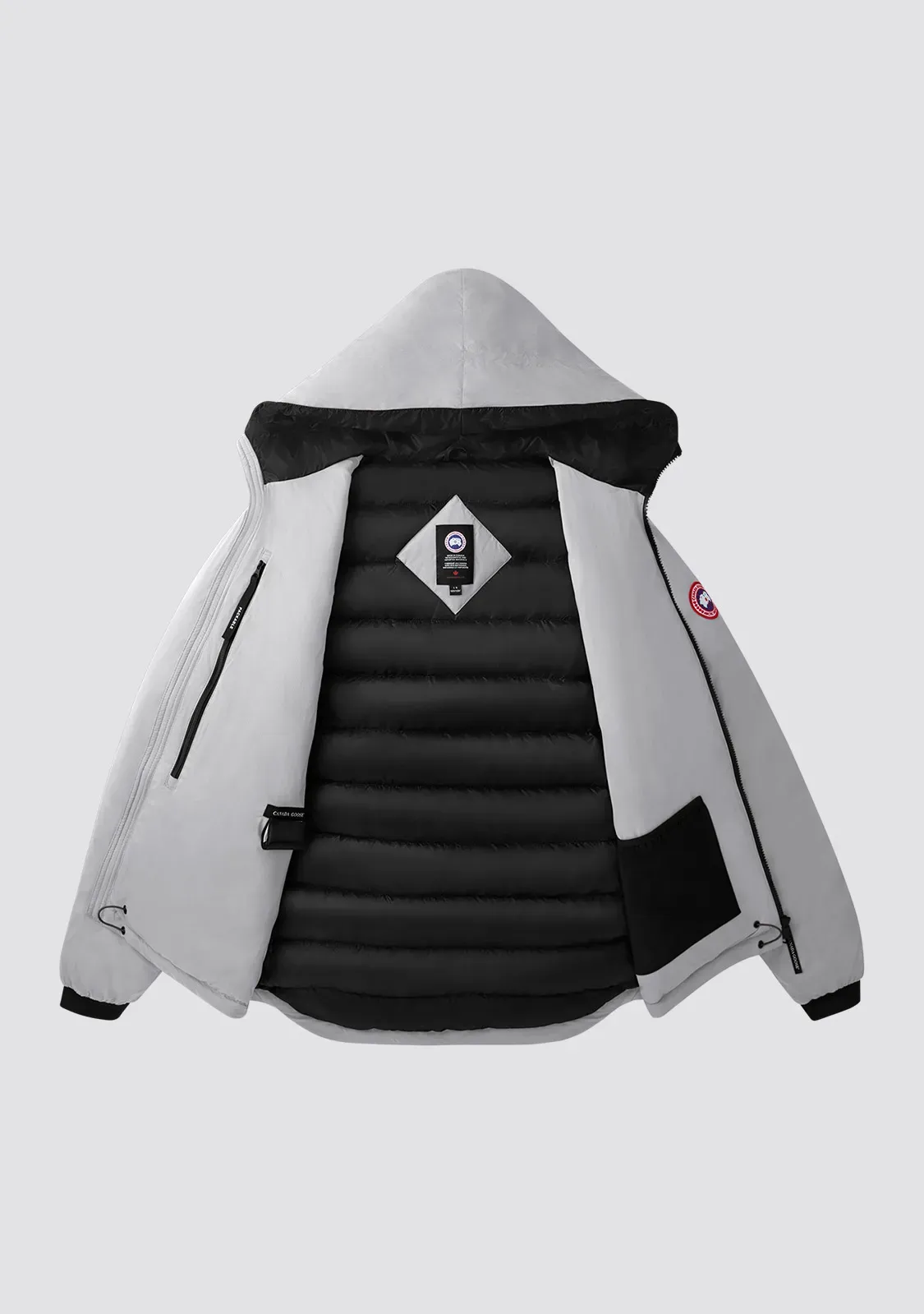 Model 5078M Lodge men's short hooded lightweight model. Color: White official website picture. Size: S M L XL XXL.